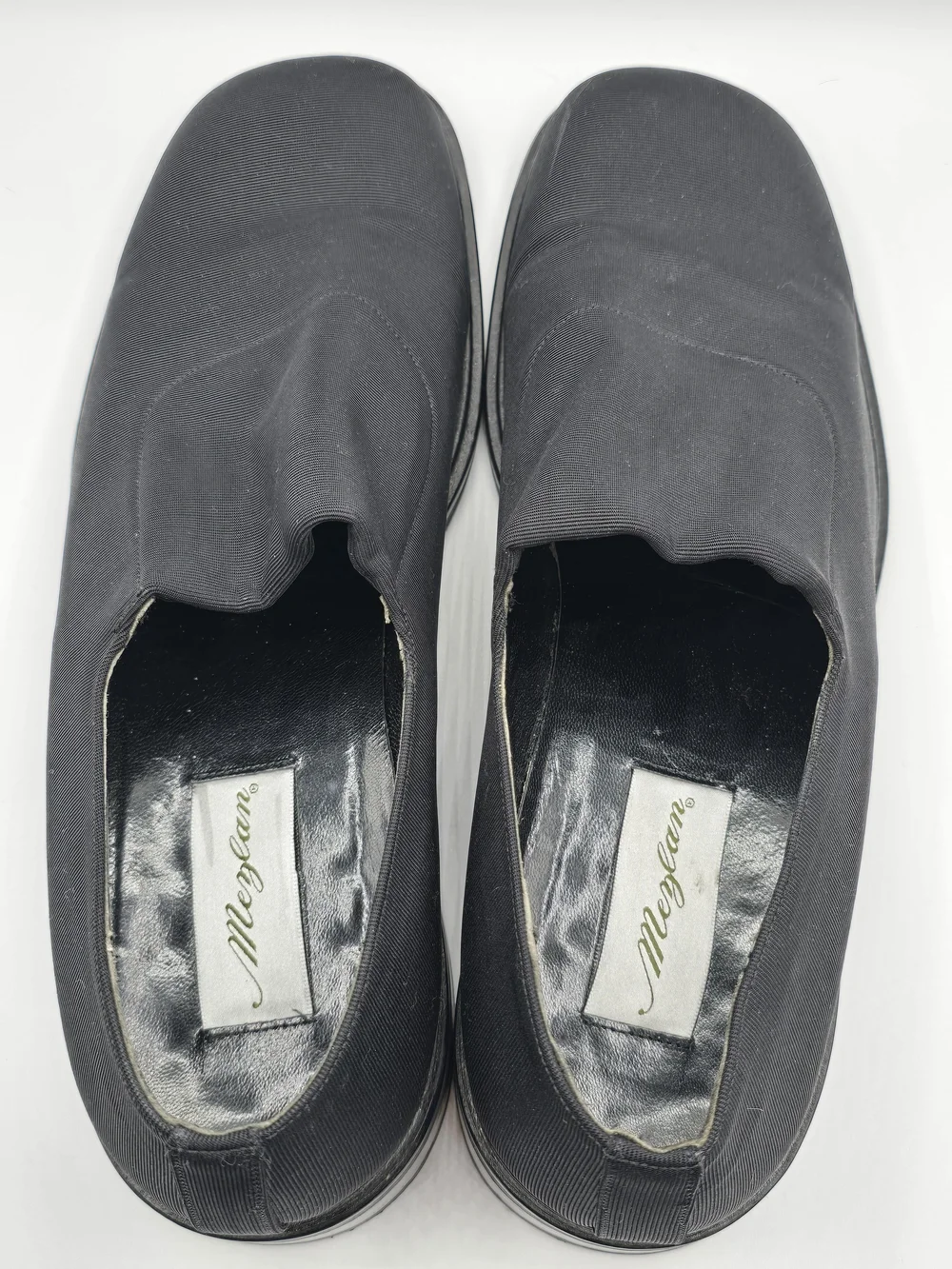 Mezlan Valparaiso Black Ribbed Fabric Formal Slip-On Loafers Size 11